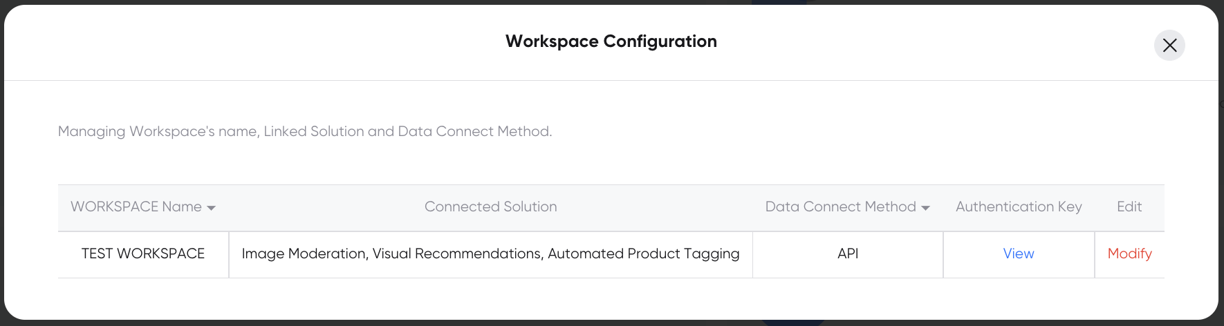 TestWorkspace 정보설명