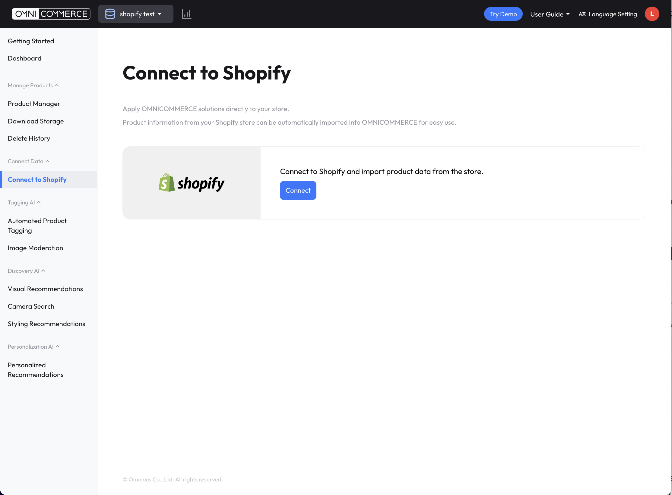 Shopify 연동